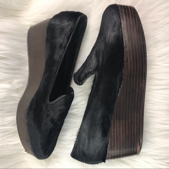 Matiko black pony hair platform loafers - Picture 5 of 7